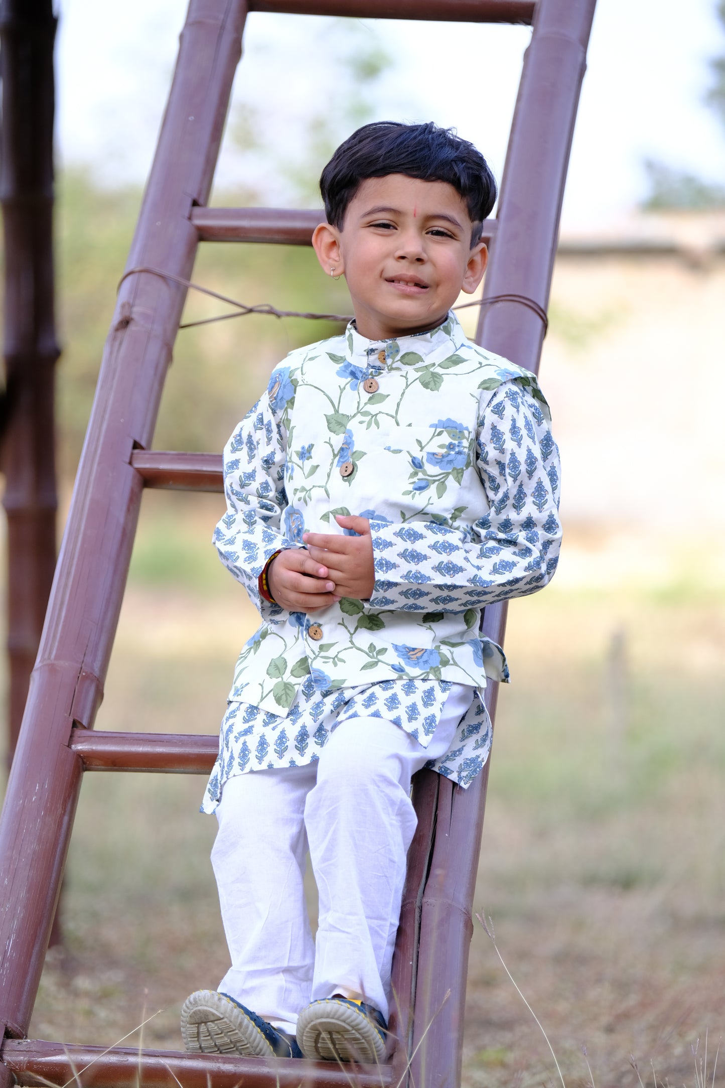 Two ten blue lvy kurta pajama jacket