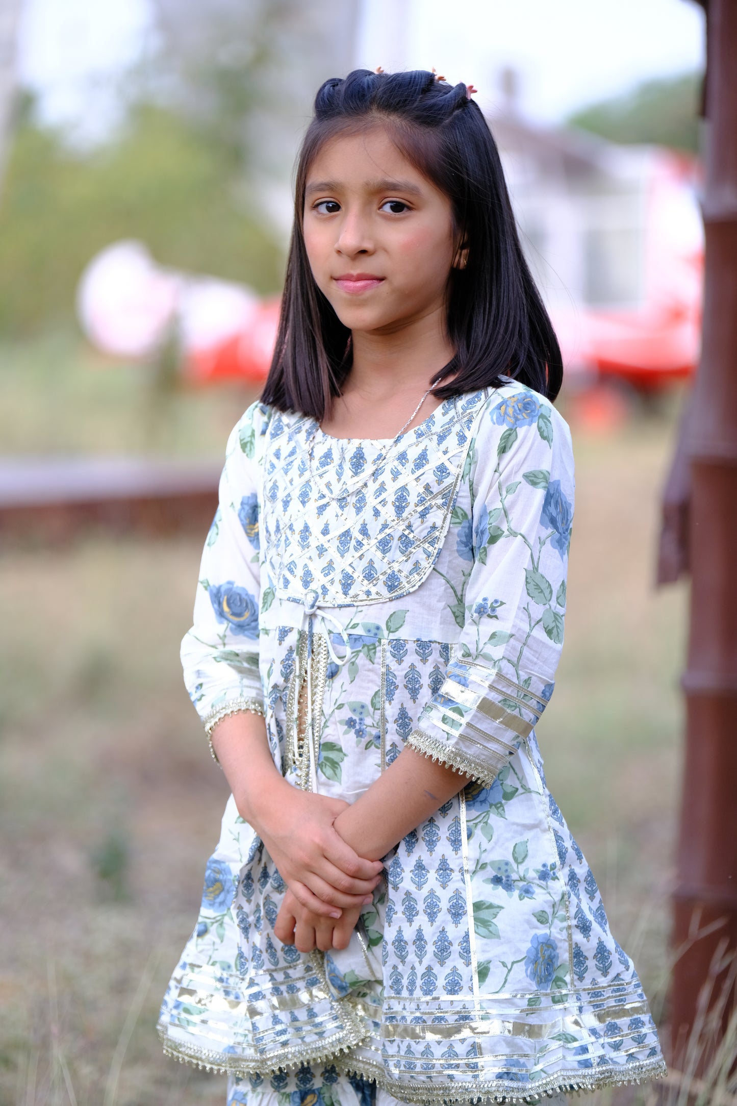 Floral grace peplum set