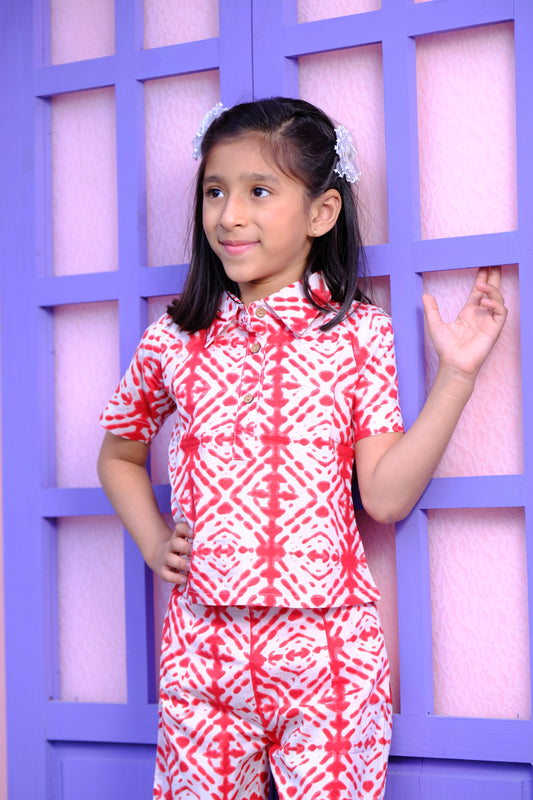 Tie-dye red co-ord set