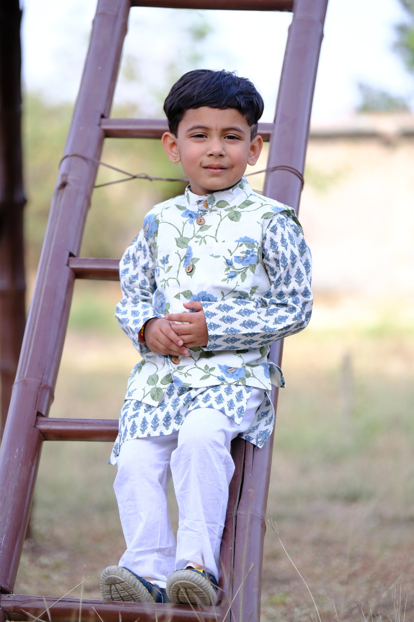 Two ten blue lvy kurta pajama jacket