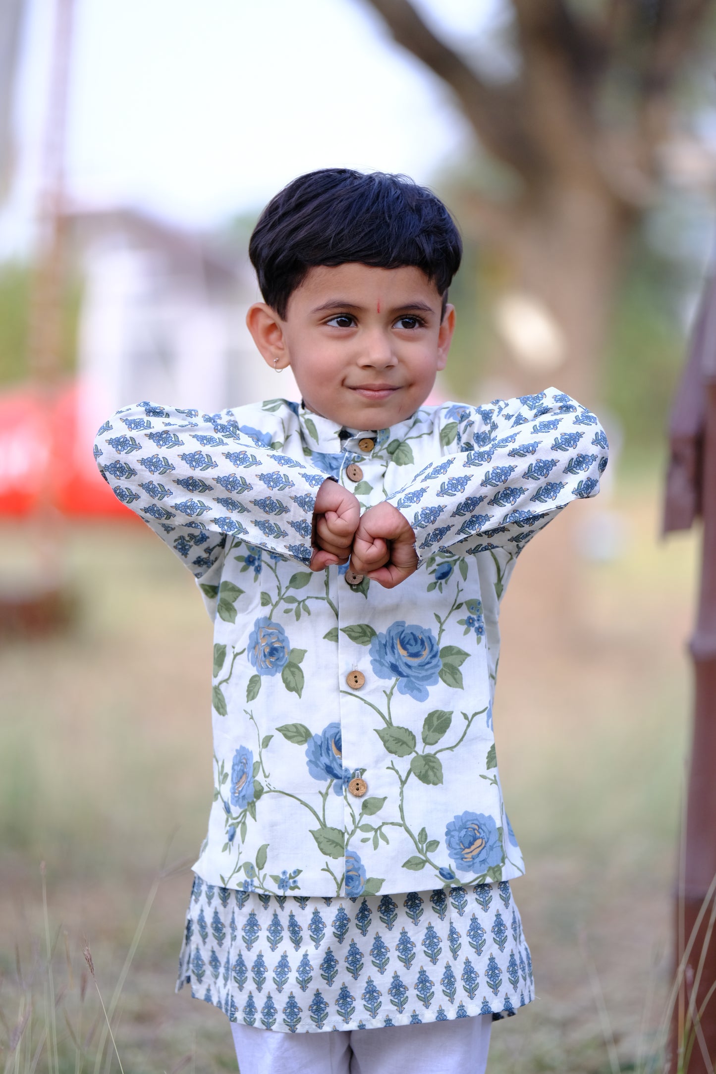 Two ten blue lvy kurta pajama jacket