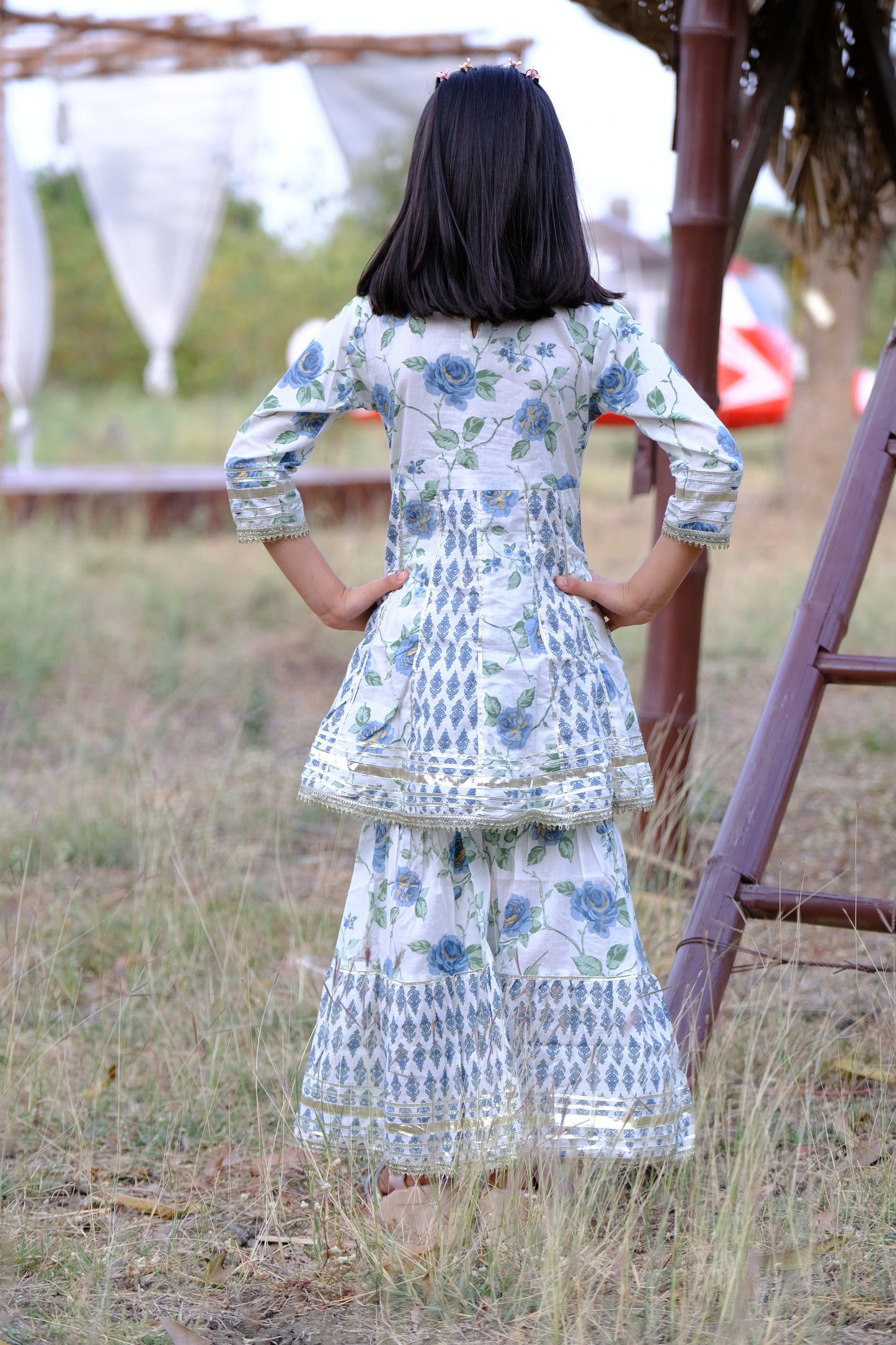 Floral grace peplum set