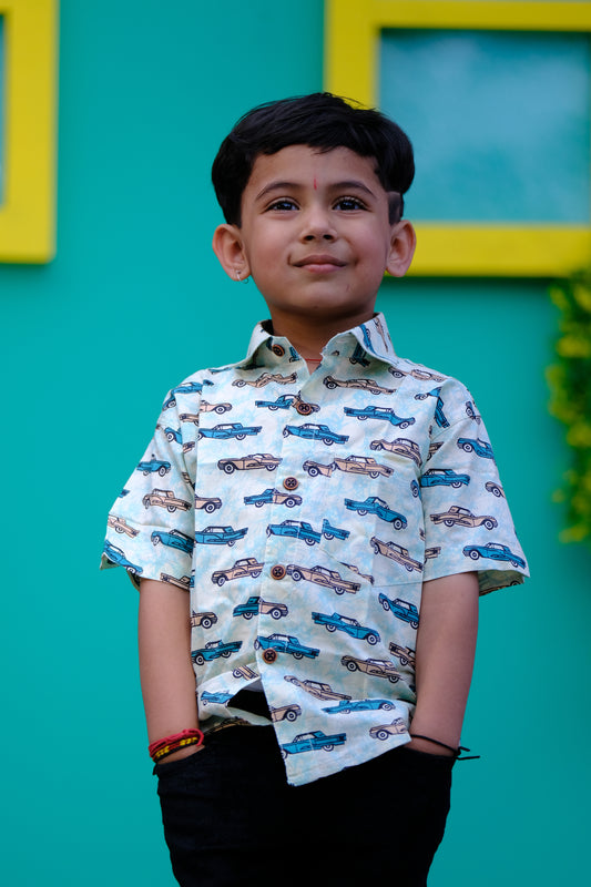 Cool car print shirt