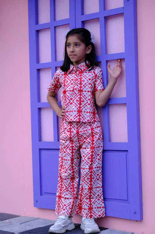 Tie-dye red co-ord set