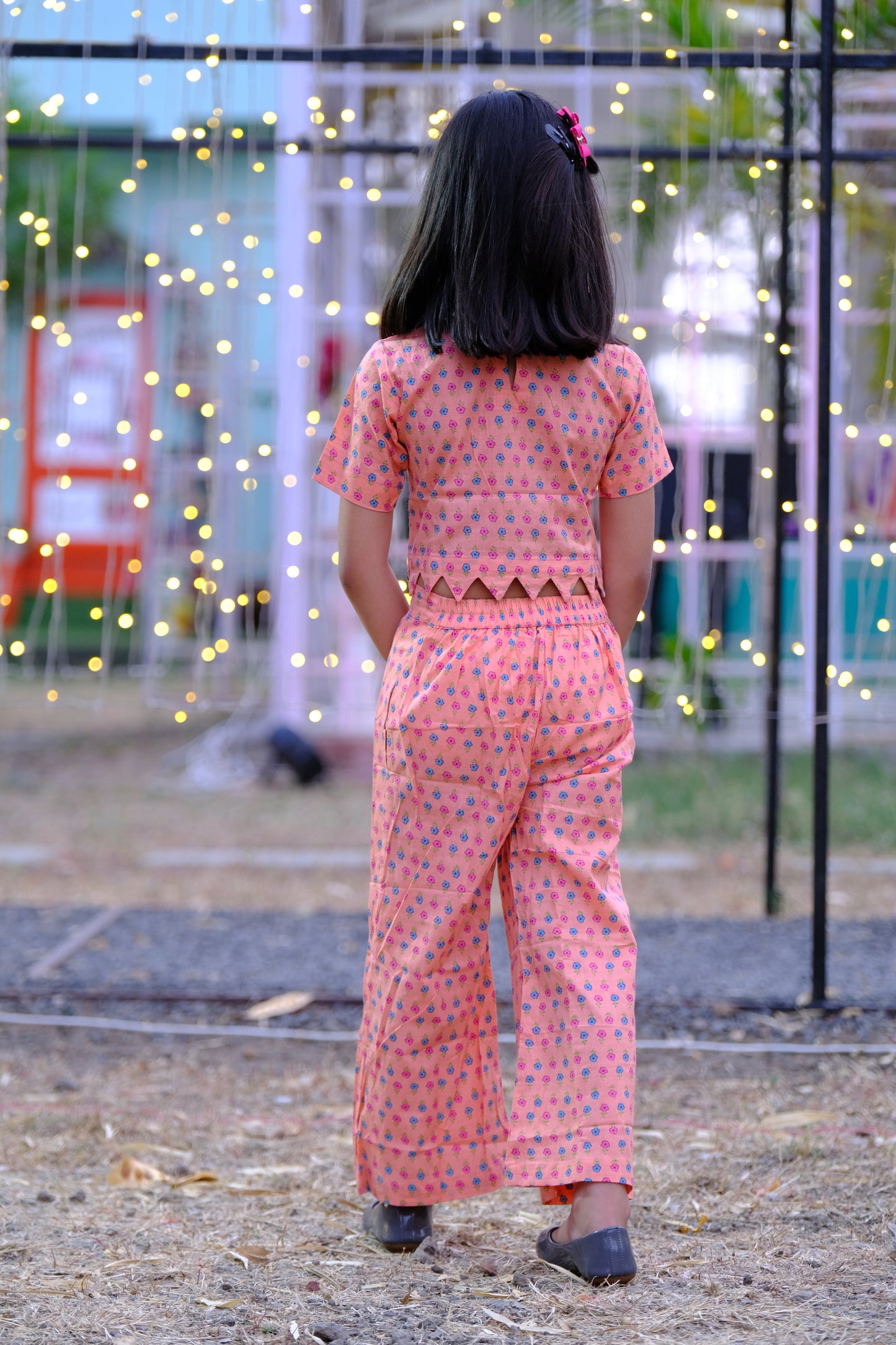 Peach blossom zigzag co-ord set
